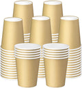 75 Pack 8 oz Disposable Paper Cups, Khaki Paper Coffee Cups | Beverage Drinking by BALDCC