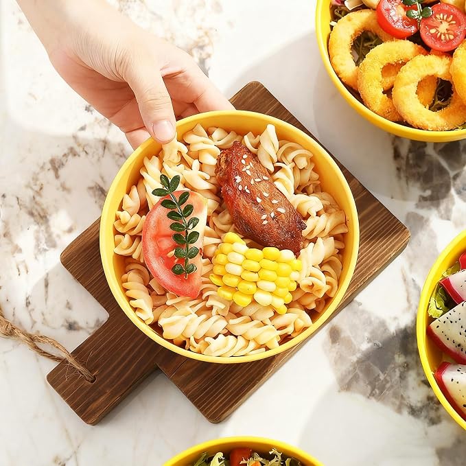 Unbreakable Wheat Straw Cereal Bowls Set of 4, 24 OZ Microwave and Dishwasher - Image 4