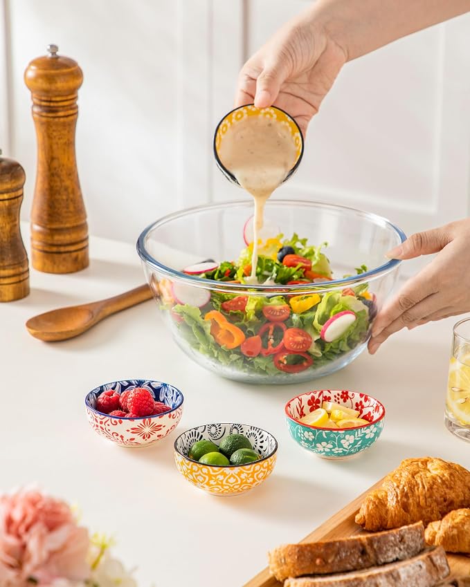 vancasso SELENE 2.7 Oz Ceramic Mini Dipping Bowls Set of 6, 3 Inch | - Image 6