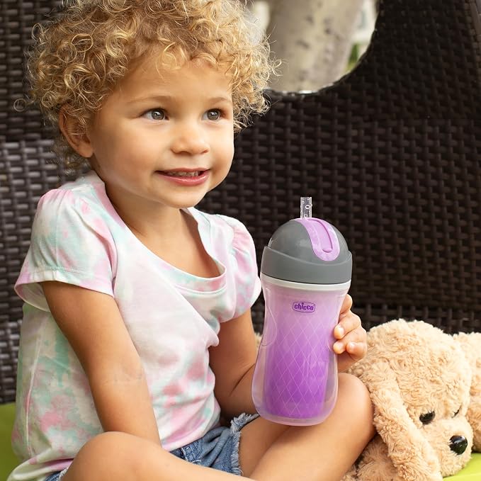 Chicco Insulated Straw Sippy Cup 12+ Months, 9oz Toddler Training Cup - Image 2