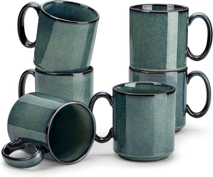 vancasso STARRY Ceramic Coffee Mugs Set of 6, 16 Oz Large Coffee Cups by vancasso