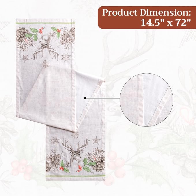 Maison d' Hermine Table Runner 100% Cotton 14.50" x 72" | Table Runners 72 - Image 7