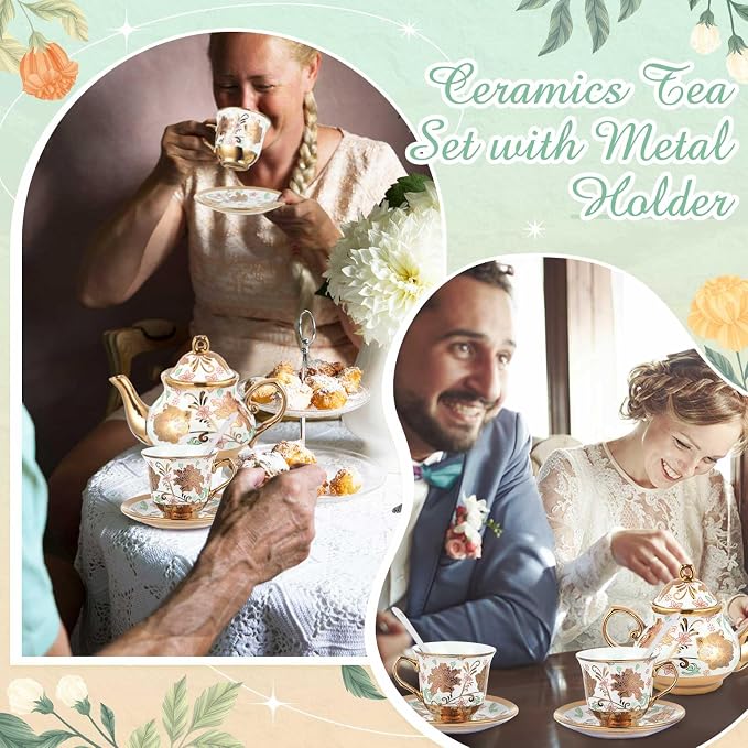 Zhehao 20 Pcs Porcelain Tea Set - Image 5