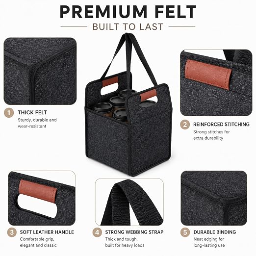 4 Pack Reusable Drink Carrier - Image 4