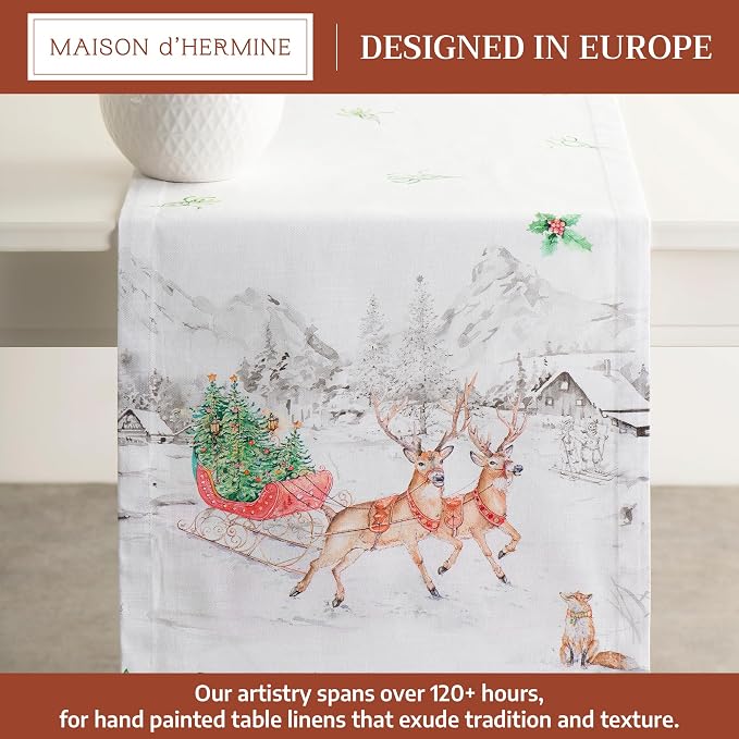 Maison d' Hermine Table Runner 100% Cotton 14.50" x 108" | Table Runners 108 - Image 2