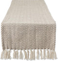 DII Woven Basic Tabletop Collection, Chevron Table Runner, Darn Brown by DII