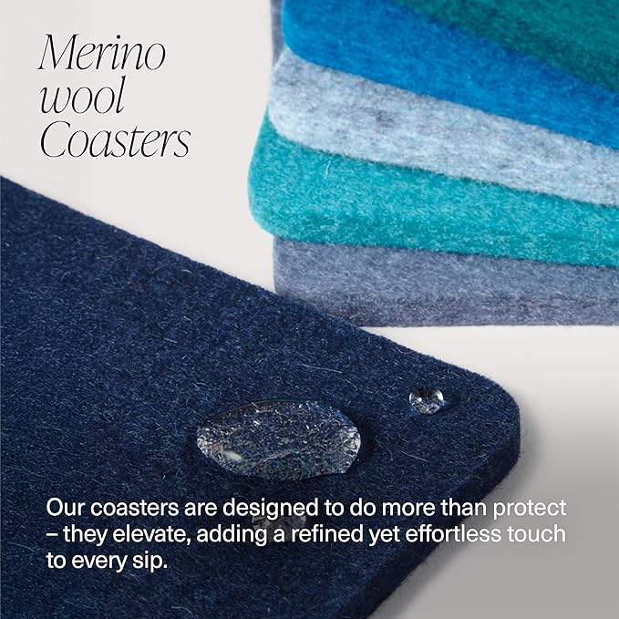 Graf Lantz - Bierfilzl Merino Wool Square Coasters Set of 6 - Earth - Absorbs - Image 2