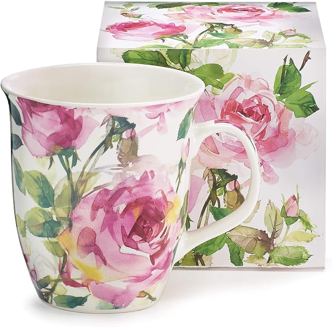 Burton & Burton 9726810 Porcelain Mug Pink Roses by burtonBurton