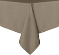 sancua Rectangle Tablecloth - 54 x 108 Inch - Stain and Wrinkle Resistant Washable Polyester Table Cloth, Decorative Fabric Table Cover for Dining Tables, Buffet Parties and Camping, Taupe