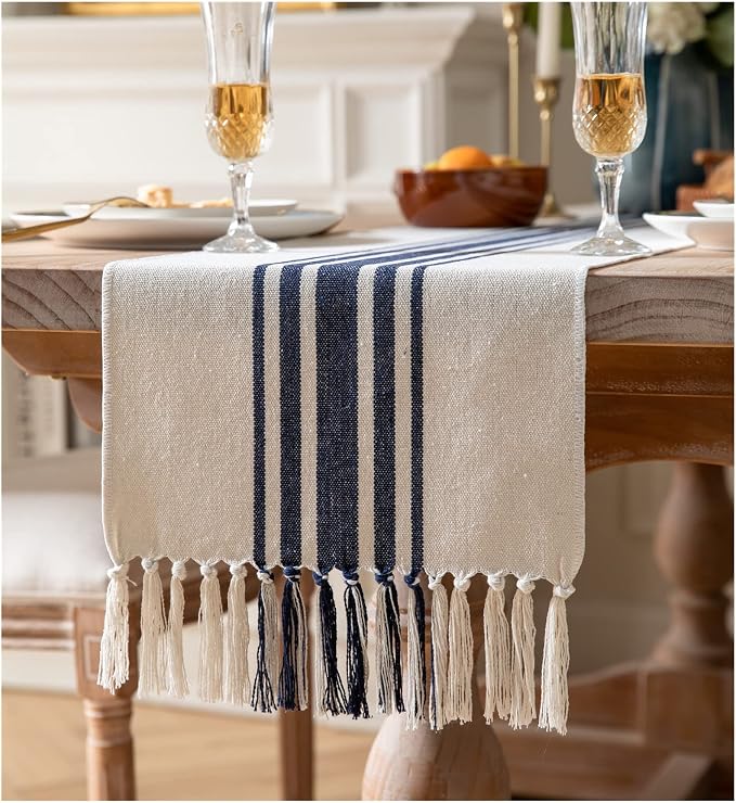 Boho Table Runner for Modern Farmhouse Decor, Dining Table décor 13 x 90 Inch by Caflife