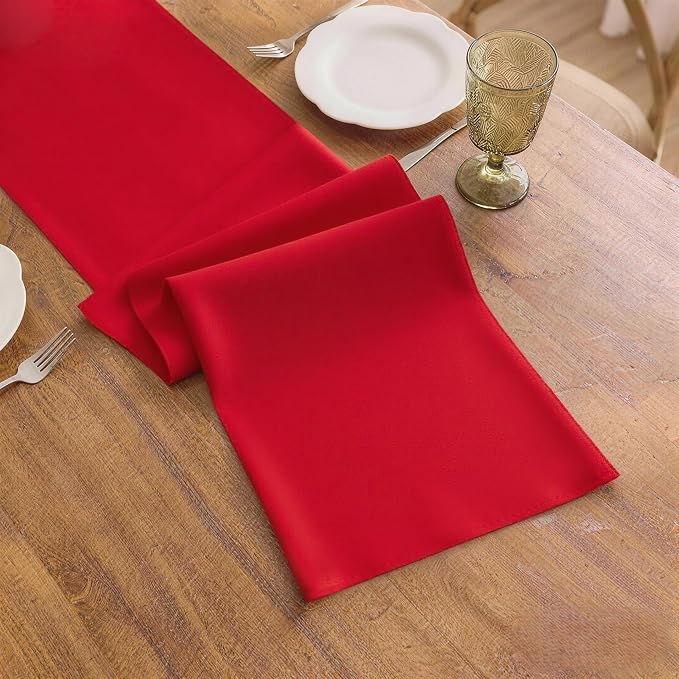Red Table Runner, Waterproof Washable Runners 36 Inches Long | Reusable 12x36 - Image 3