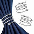 8 Pcs Silver Napkin Rings, Round Metal, 1.83 in Diameter | Cloth Napkin Holder by Leglo