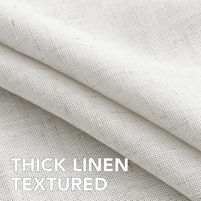 H.VERSAILTEX Linen Table Cloths Rectangle 60 x 120 Inch Premium Tablecloth Spill-Proof Waterproof Table Cover for Dining Buffet Feature Extra Soft and Thick Fabric Wrinkle Free, White