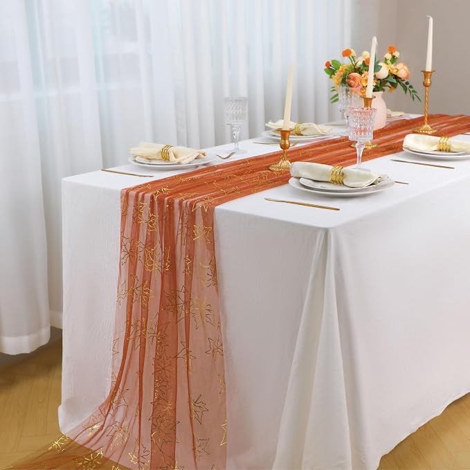 Snowkingdom Fall Thanksgiving Table Runner 10Ft - Image 5