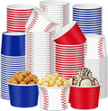 CHENGU 60 Pcs Baseball Snack Cups 9 oz Baseball Disposable Ice Cream Bowls by CHENGU