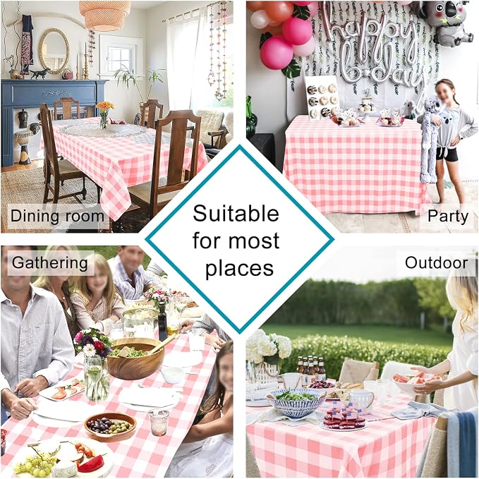 Checkered Square Tablecloth - Image 2