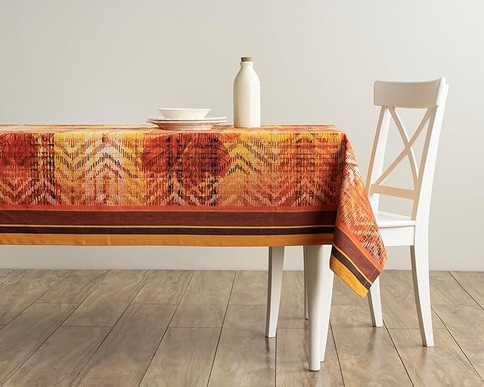 Maison d' Hermine Table Cloth Rectangle Table 100% Cotton 70 x 108 Inches Fall Tablecloth Reusable Everyday Use for Thanksgiving Christmas Decorations Dining Farmhouse Party (Thanksgiving Tartan)