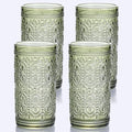 abrwyy Green Glassware, Vintage Drinking Glasses, 12oz Highball Glasses | by abrwyy