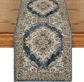 Artoid Mode Boho Bohemia Style Black Table Runner, Country Rustic Farmhouse by ArtoidMode