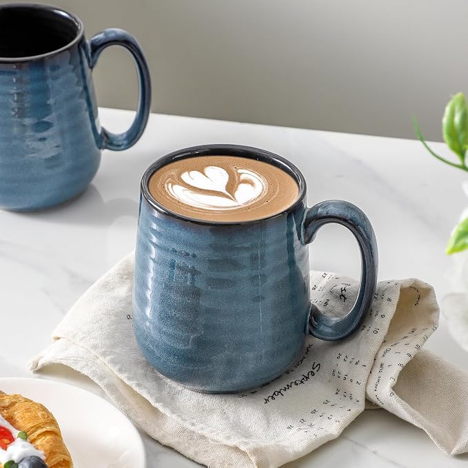 HASENSE Coffee Mugs Set of 4, 12 Ounce Ceramic Coffee Cups - Image 2