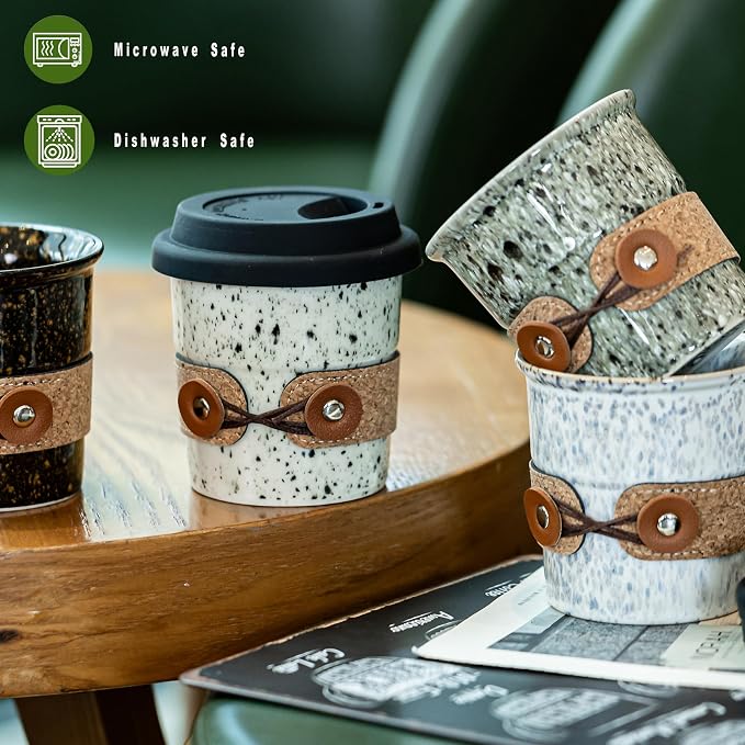 Coffee Mug with Lid, Reusable Coffee Cups - Image 7