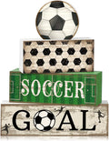 Moucuny 4 Pcs Soccer Party Decorations Soccer Table Centerpiece Football Tiered by Moucuny