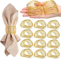 LemonRoad 12 Pcs Gold Twisted Wire Mesh Napkin Rings Metal Napkin Holders by Unknown