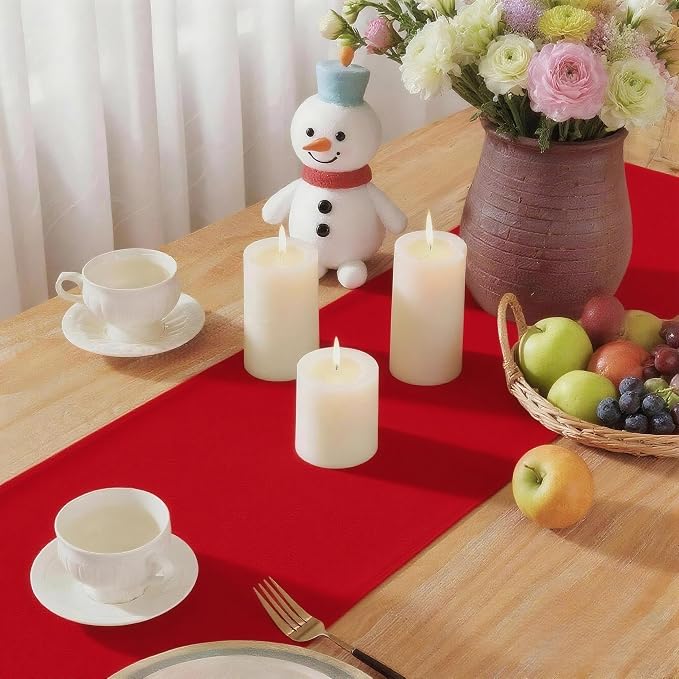Red Table Runner, Waterproof Washable Runners 72 Inches Long | Reusable 12x72 - Image 6