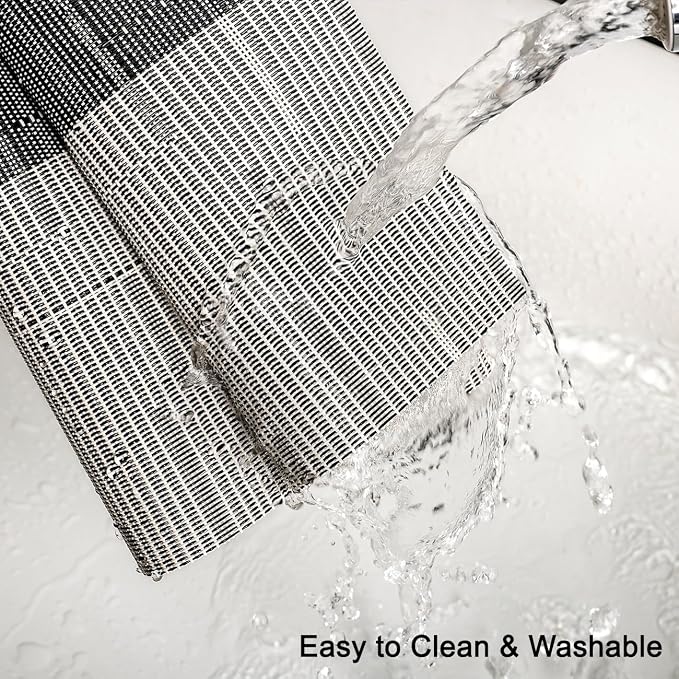 Table Runner 53 Inches Long, Vinyl Woven Farmhouse Table Runners | Washable - Image 3