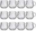 12 Pack Glass Coffee Mugs with Handles, 12 Ounces Glass Breakfast Mugs Bulk by Unknown