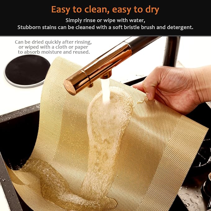 Gold Vinyl Placemats Set of 12, Heat Resistant Table Placemats | 18x12 inch - Image 5