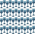48Pack Plastic Wine Glasses, 7oz Vintage Goblets by LEYIQU