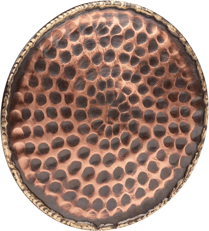 GoCraft Set of 4 Antique Copper Coasters – Handmade Hammered Copper with Padded Cork Protection, Coasters for Drinks, Beverages, Wine Glasses & Bar Glasses, Elegant Bar Décor, Durable & Stylish