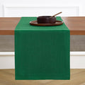 Solino Home 100% Pure Linen Table Runner Christmas Green, Fete 14 x 72 in | by SolinoHome