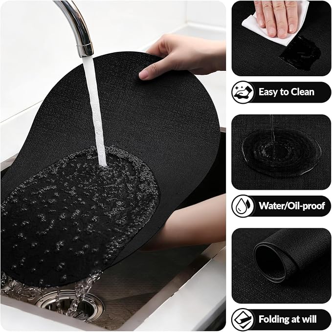 Placemats Set of 4, 11.8 x 17 Inch, Waterproof Wipeable Reversible PU Placemat - Image 5