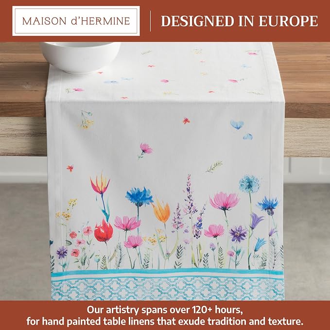 Maison d' Hermine Table Runner 100% Cotton 14.50" x 72" | Table Runners 72 - Image 2