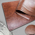 Washable Placemats Set of 8 Premium PU Leather Non-Slip Waterproof Dining Table by Unknown