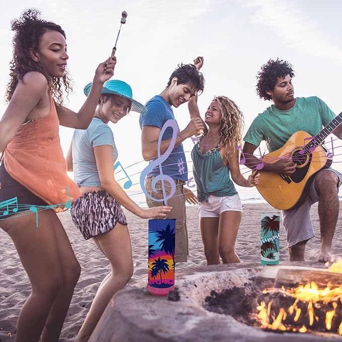12pack 20oz cups Bluetooth Tumbler with Straw and Lid, Double-Wall Stainless Steel Vacuum Insulation Sublimation Tumbler Blank, RemovableRechargeable Bluetooth Wireless Speaker