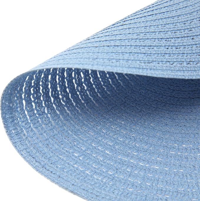 SHACOS Round Braided Placemats Set of 8 Washable 15 inch Round Non Slip Table - Image 7