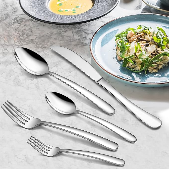 LIANYU 25-Piece Heavy Duty Silverware Set - Image 4