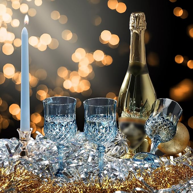 XUWAIDSGN 7oz Plastic Vintage Wine Glasses Drinking Glasses Unbreakable Wedding - Image 4