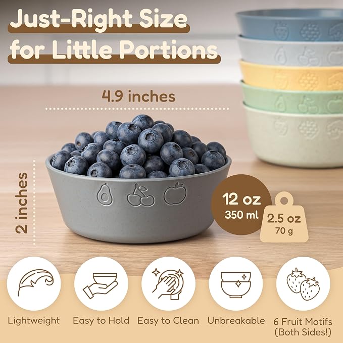 FOODLE Wheat Straw Kids Bowls - Image 2