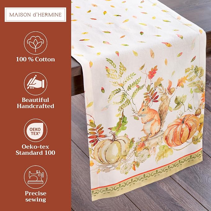 Maison d' Hermine Table Runner 100% Cotton 14.50" x 72" | Table Runners 72 - Image 2