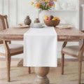 MEANMOY White Table Runner 108 Inches Long Waterproof Table Runners | Washable by MEANMOY
