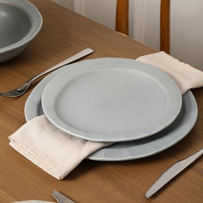 Stone Lain Oasis Stoneware Plate Dish Set, 4-Piece Dinner Plates - Image 6