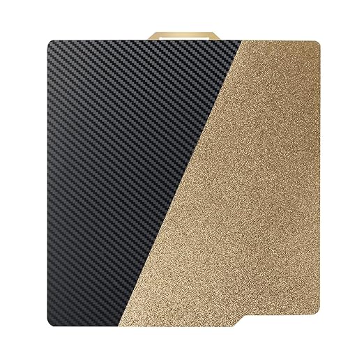 Smooth Carbon Fiber PET + Textured PEI Build Plate 257x257mm, Double Sided Flexible Print Bed 3D Printer PET+PEI Bed Plate for Bambu Lab X1/X1C/P1P/P1S/P2S