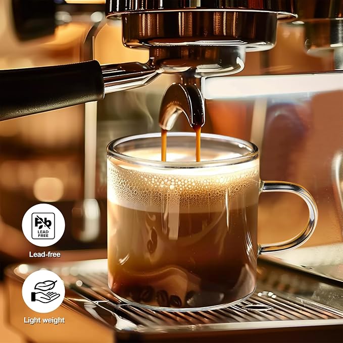 YMMIND 6-Pack 4oz Espresso Cups Espresso Shot Glasses - Image 5