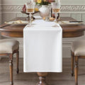 White Table Runner, Waterproof Washable Runners 108 Inches Long | Reusable by KAIPHO