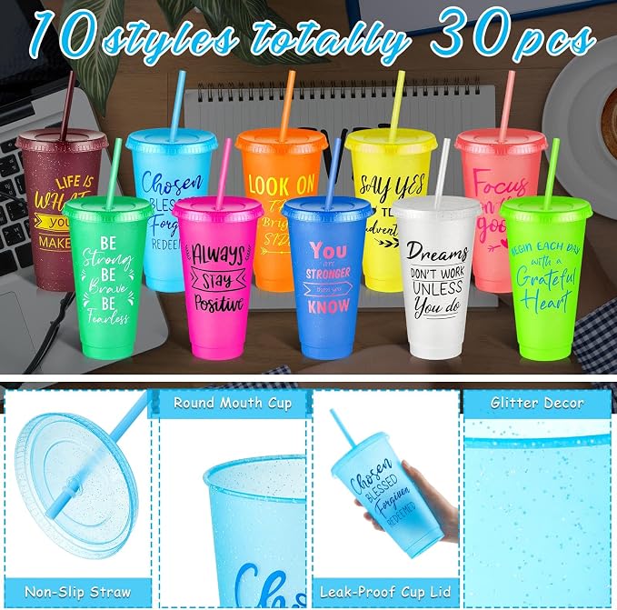 Uiifan 30 Pcs Inspirational Cups Bulk - Image 3