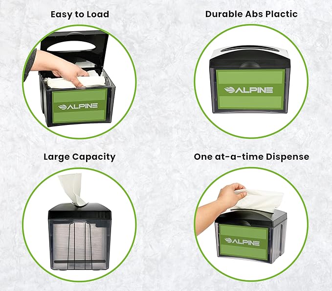 Alpine Tabletop Commercial Napkin Dispenser Restaurant Napkin Holder - Image 4